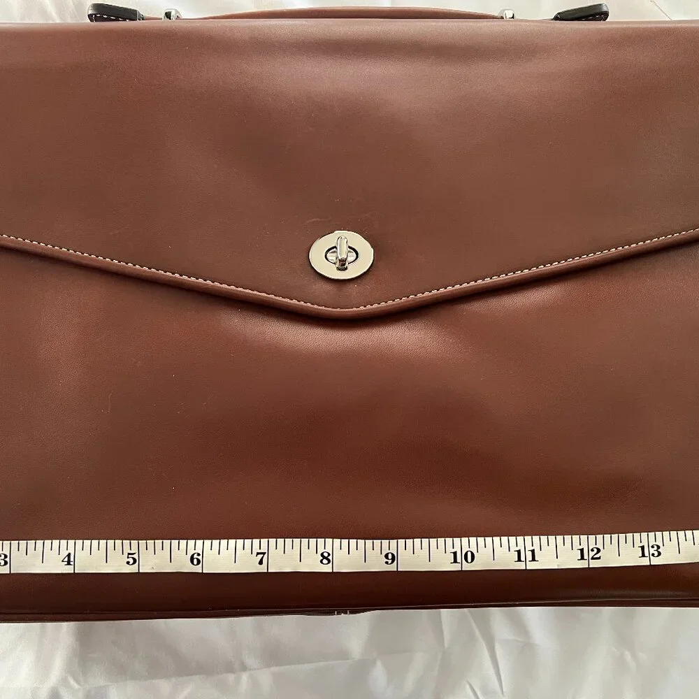 Vintage Coach Tobacco Tan Leather 6457 Brief/Laptop Case NWT